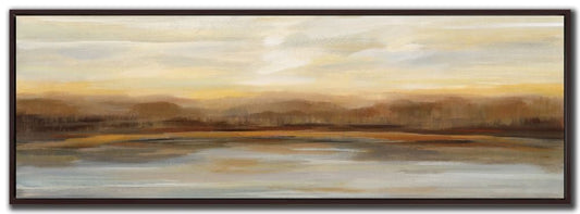 Fall Lake - Oil Painting - Canvas Art - 20" x 60" - The Furnishery