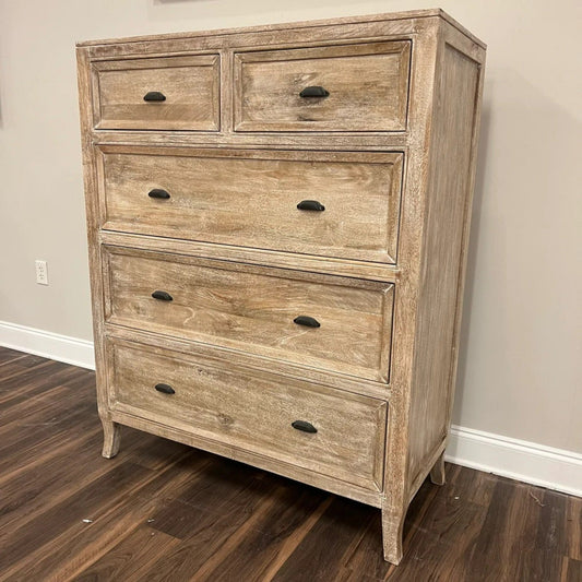 Fia 5 Drawer Chest - Sand - The Furnishery