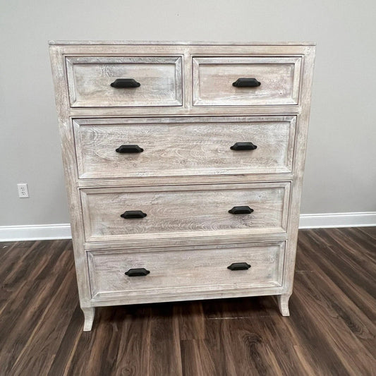 Fia 5 Drawer Chest - Washed Blanca - The Furnishery