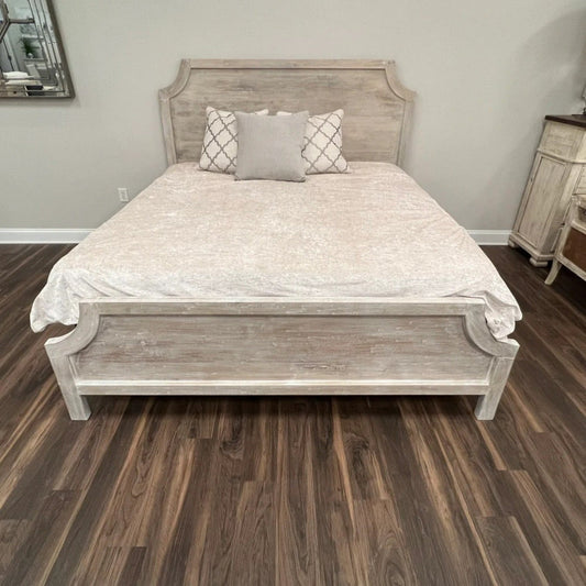 Fia Queen Bed - Washed Blanca - The Furnishery