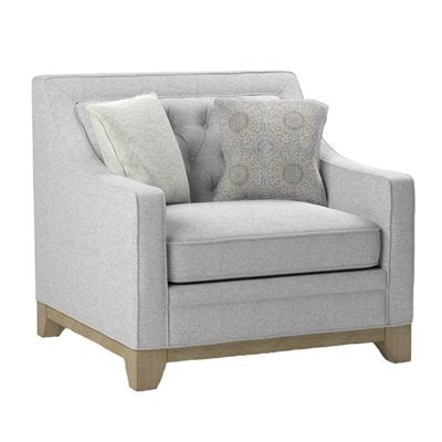 Jasmine - Chair with 2 Pillows - Grey - The Furnishery