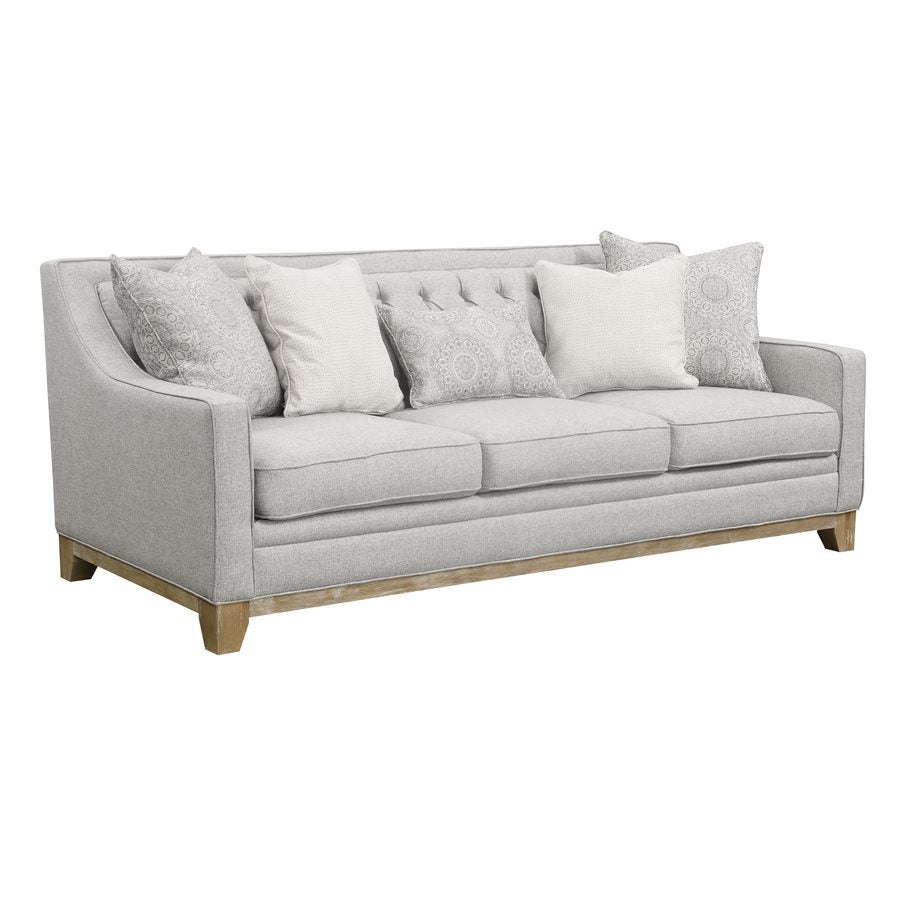 Jasmine - Sofa Light Grey with Pillows - The Furnishery