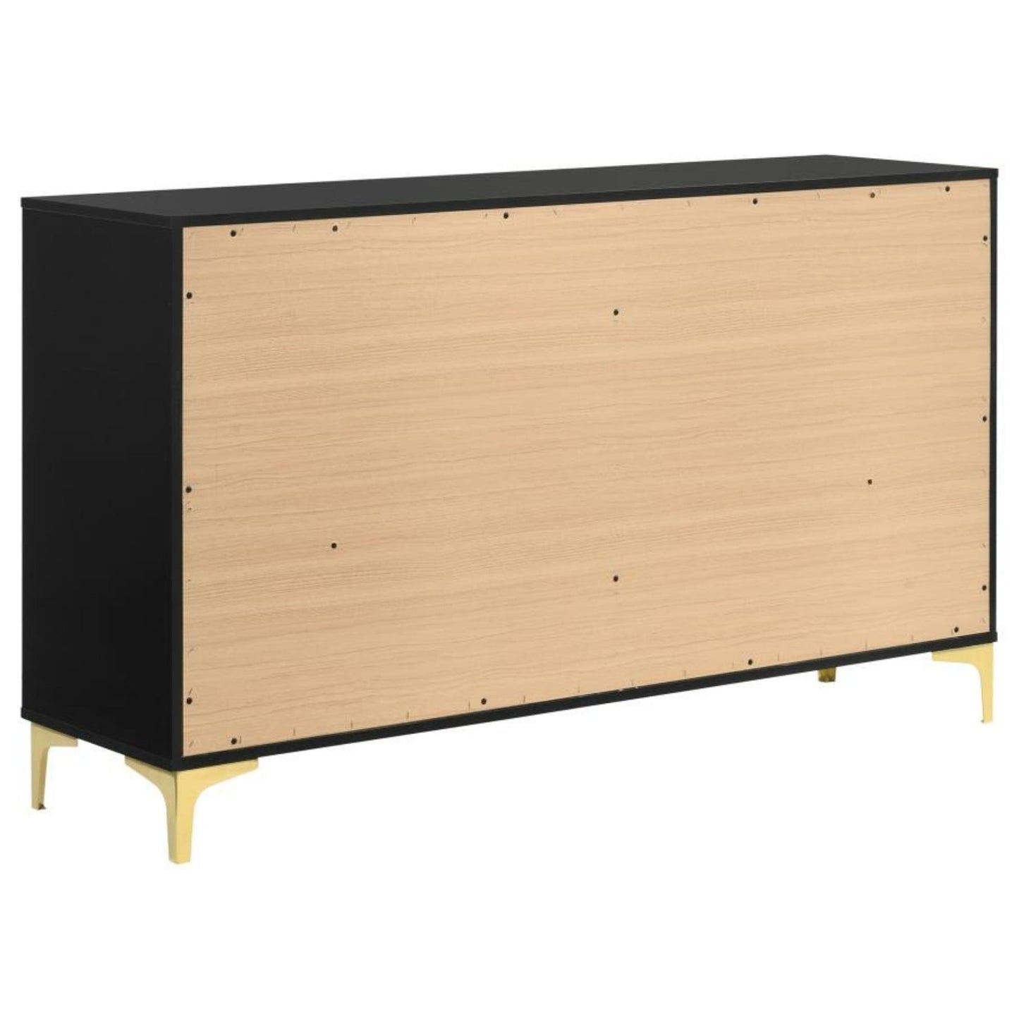 Kendall 6-Drawer Dresser Black & Gold - The Furnishery