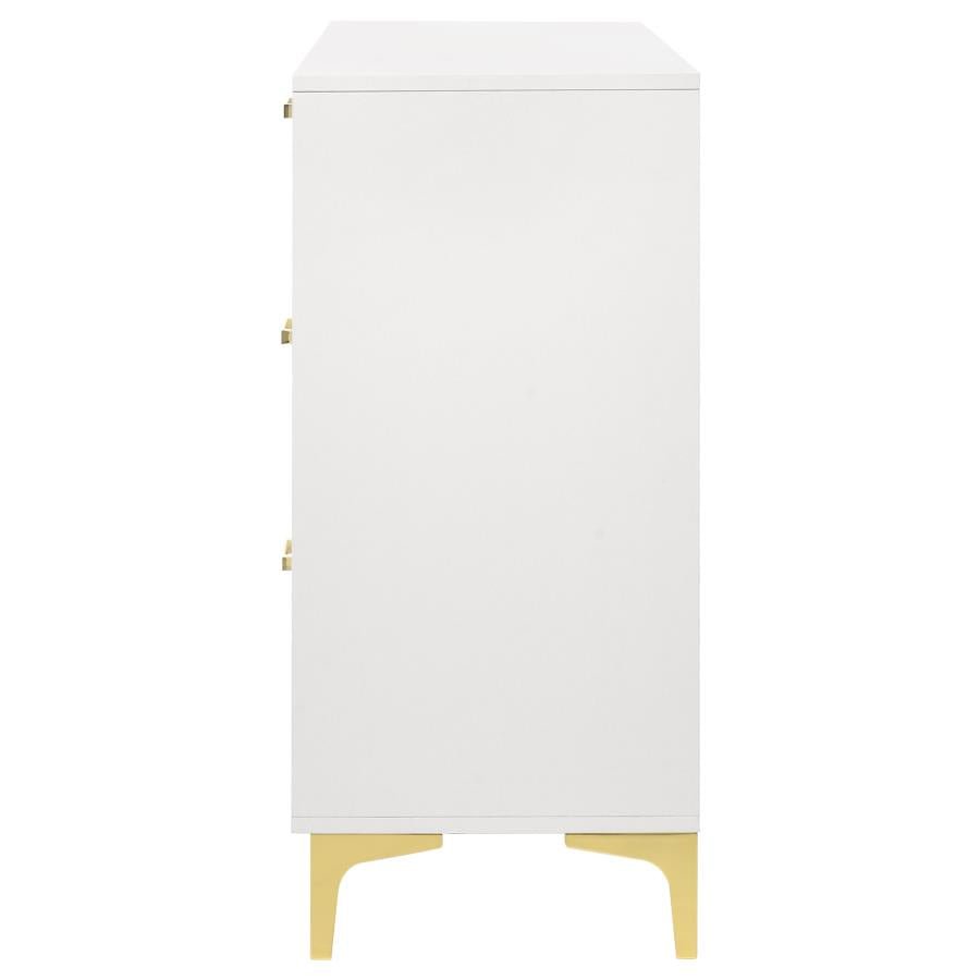 Kendall 6-Drawer Dresser White - The Furnishery