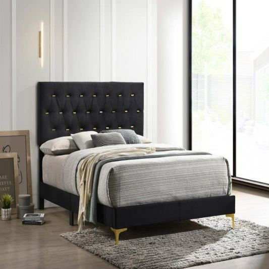 Kendall Bed - Black & Gold - The Furnishery