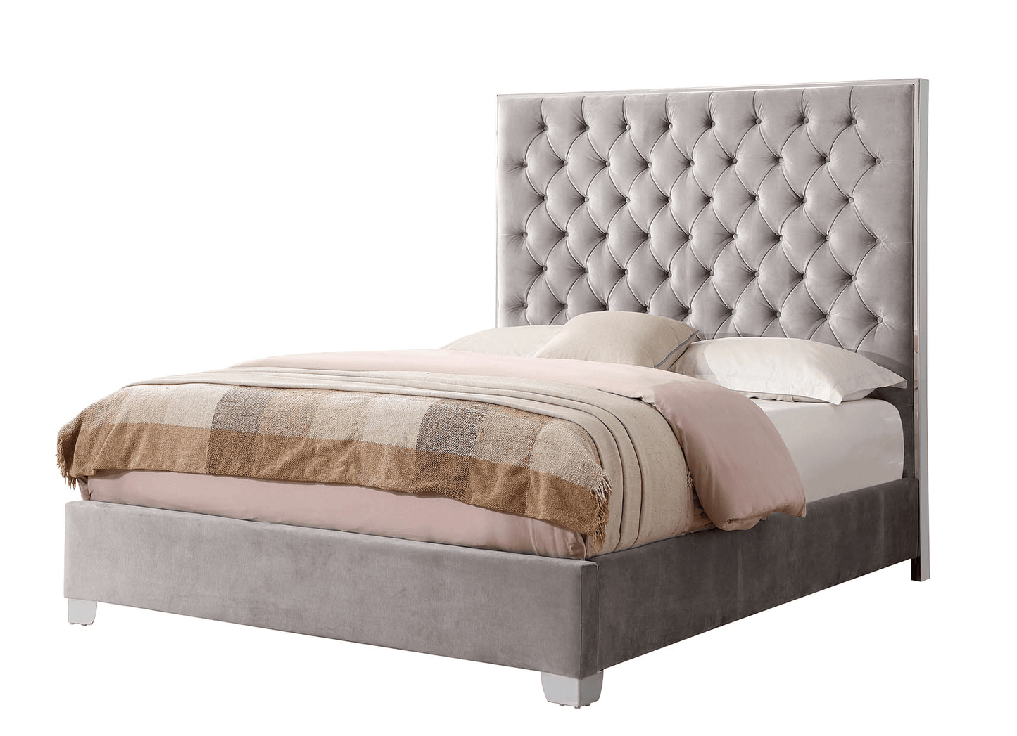 Lace Tufted Bed - The Furnishery