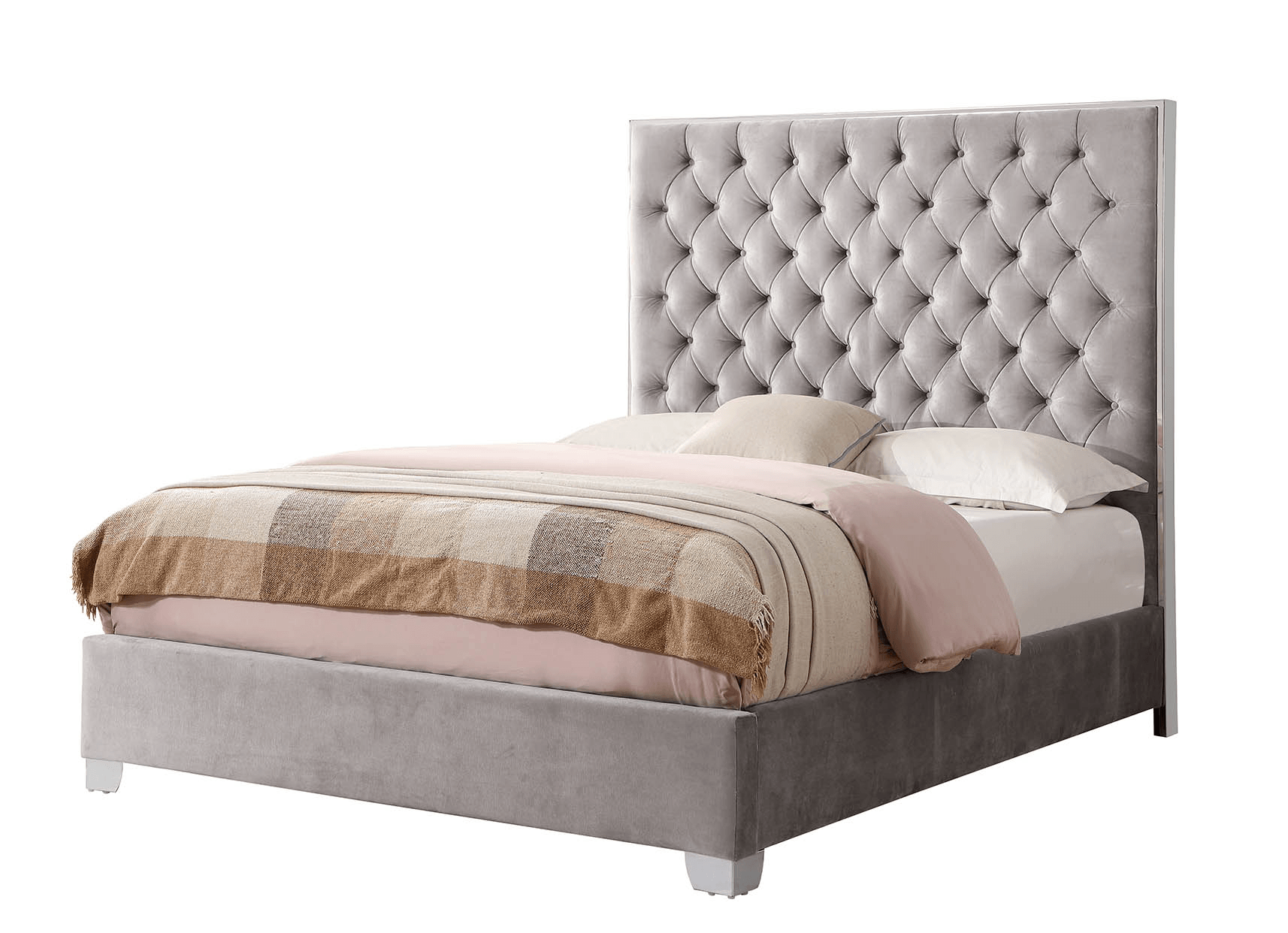 Lace Tufted Bed - The Furnishery