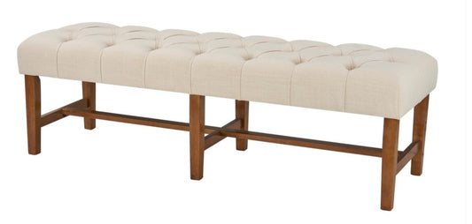 Lacey 60" Bench - Putty & Earth - The Furnishery