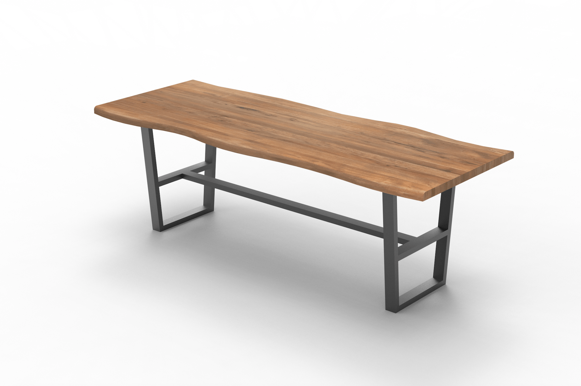 Malcolm Acacia 108" Live Edge Dining Table - Natural + Gray - The Furnishery