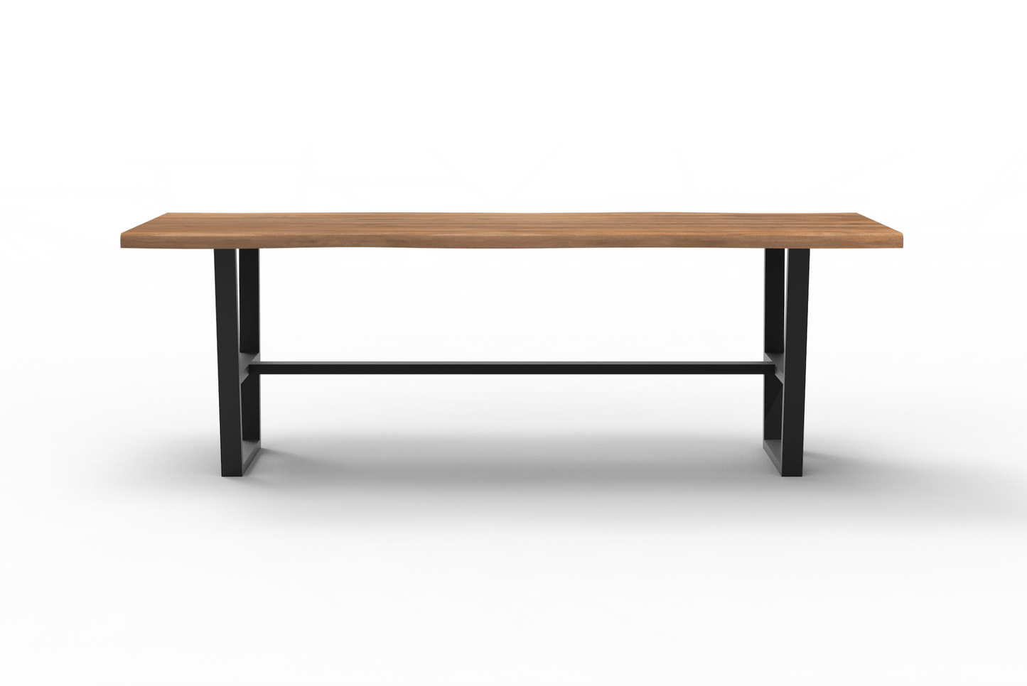 Malcolm Acacia 108" Live Edge Dining Table - Natural + Gray - The Furnishery