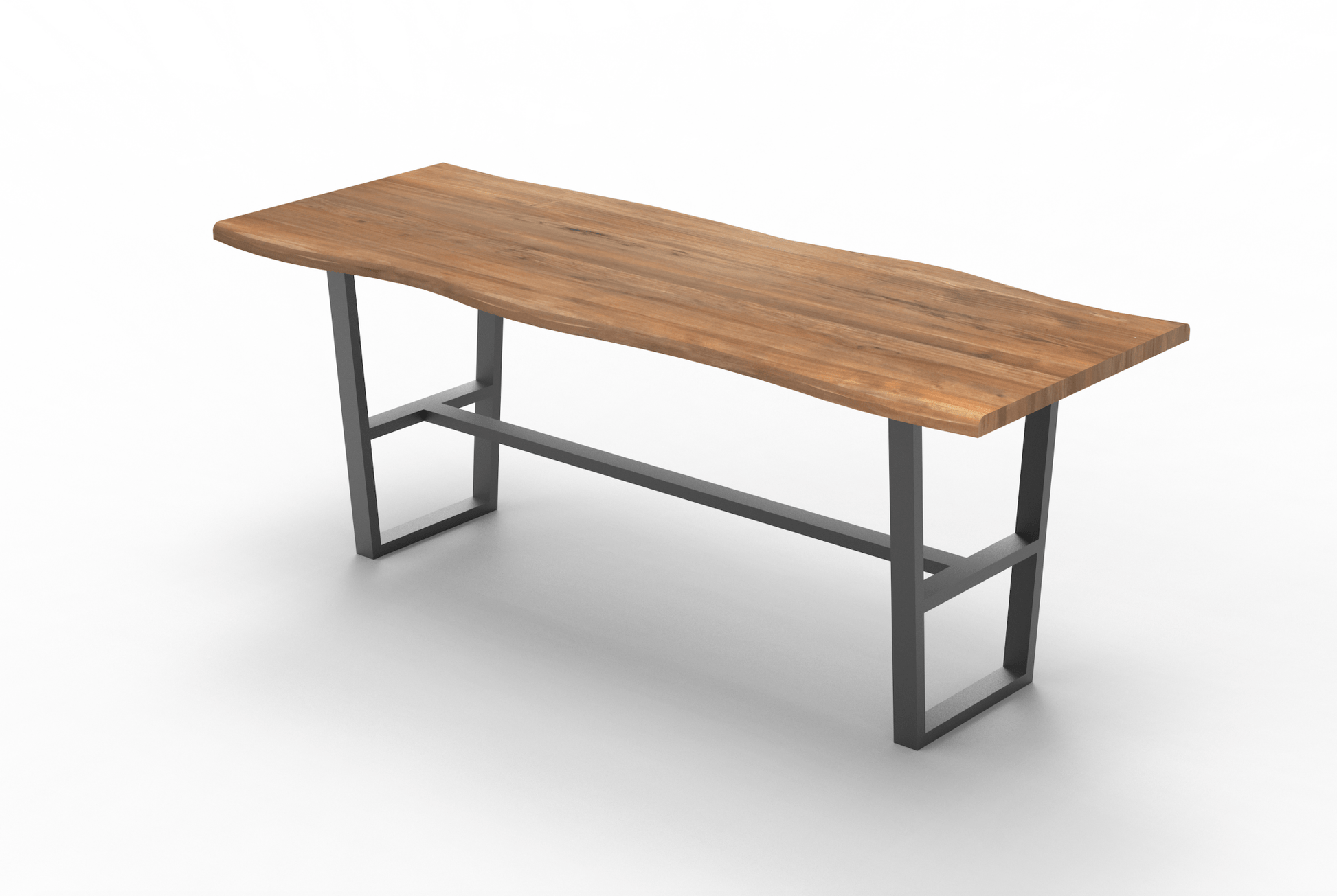 Malcolm Acacia 108" Live Edge Dining Table - Natural + Gray - The Furnishery