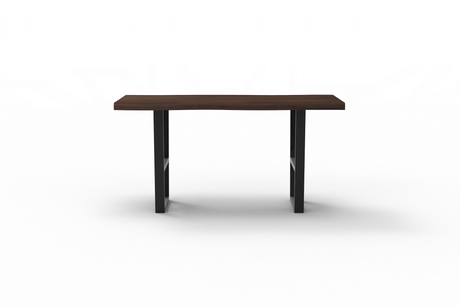 Malcolm Acacia 72" Live Edge Dining Table - Natural + Black - The Furnishery