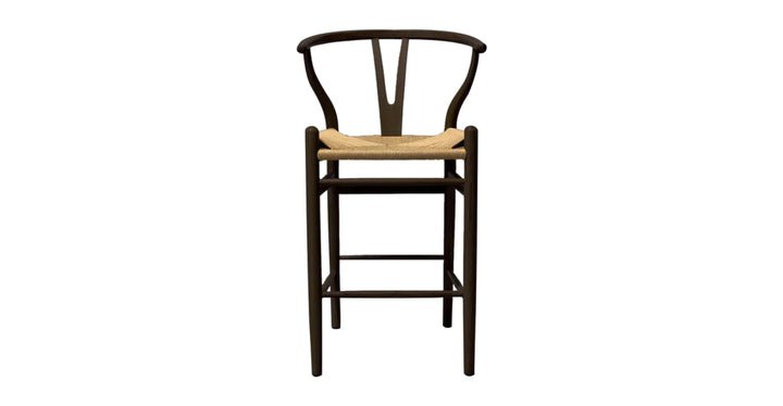 Matthew Wishbone - Black Counter Stool - The Furnishery