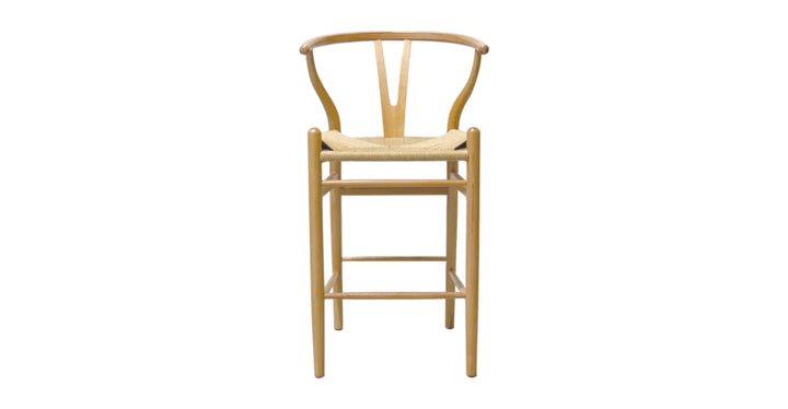 Matthew Wishbone - Natural Counter Stool - The Furnishery