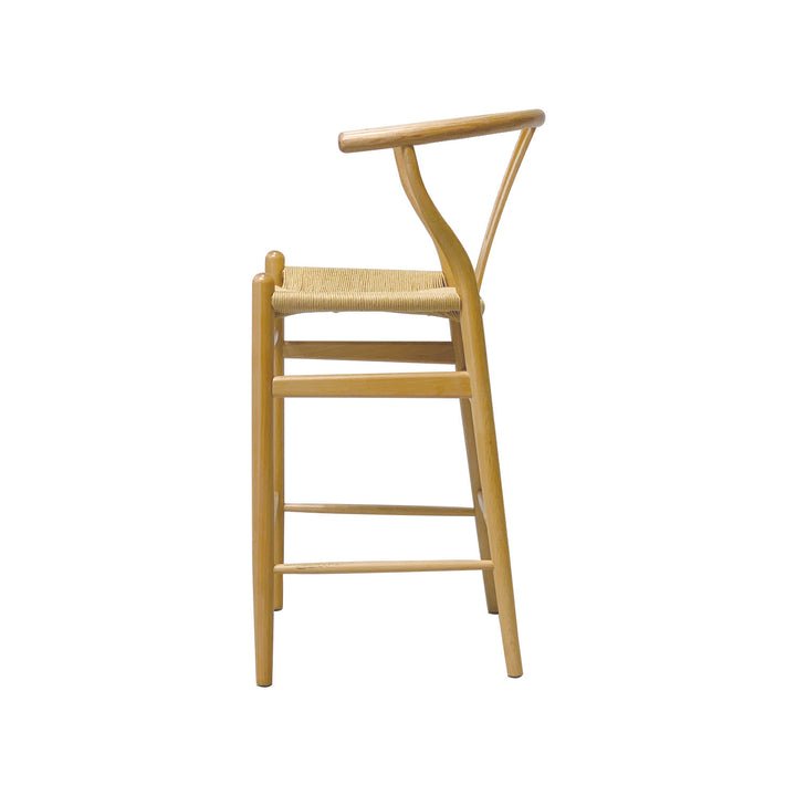 Matthew Wishbone - Natural Counter Stool - The Furnishery