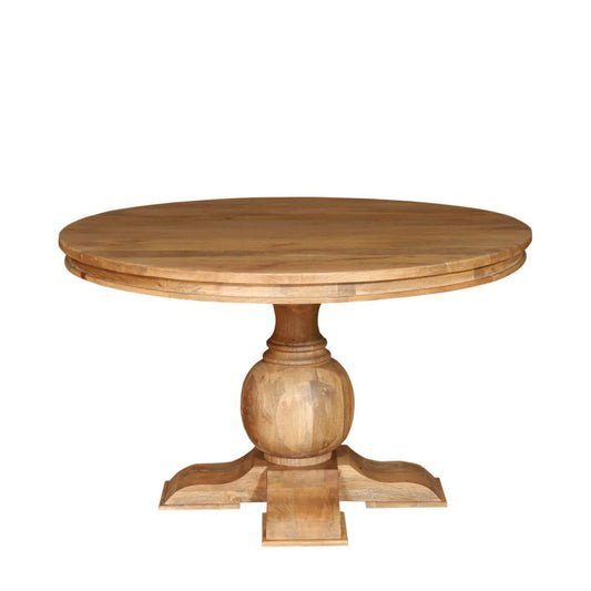Natural Live Edge 42" Round Dining Table - Natural - The Furnishery