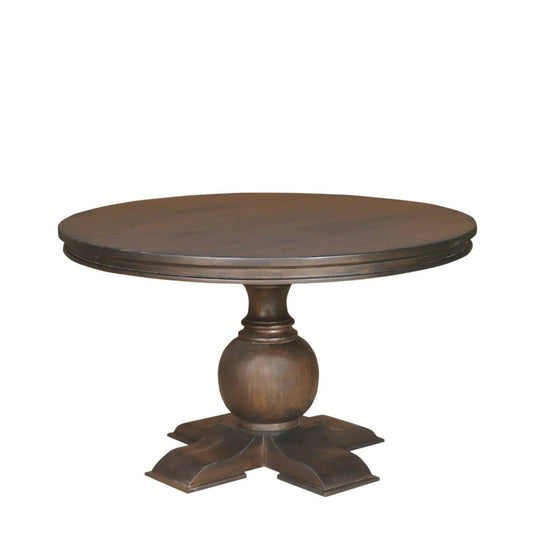Natural Live Edge 53" Round Dining Table - Natural + Black - The Furnishery