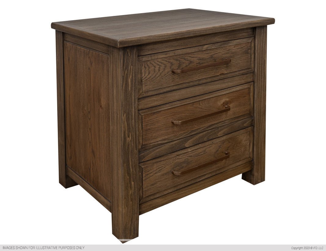 Nexis - 3 Drawer Nightstand - The Furnishery