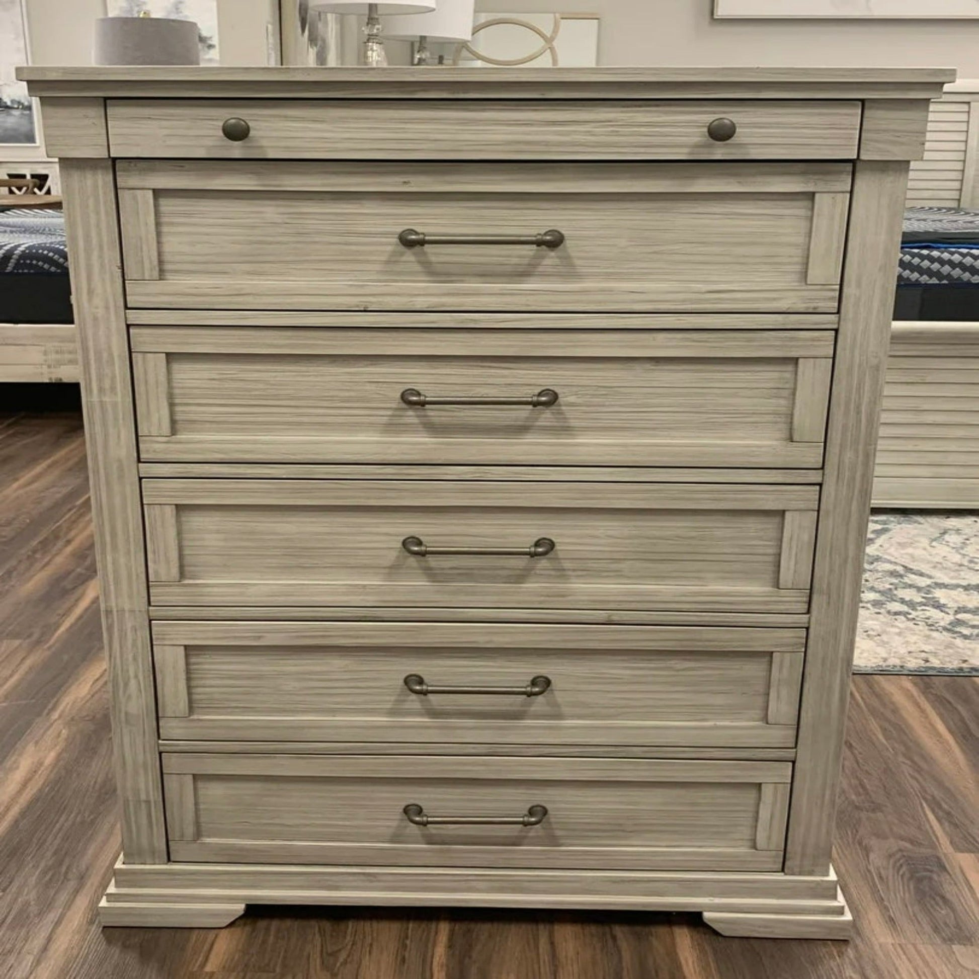 Penrose 6 Drawer Chest - Country Gray - The Furnishery