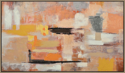 Tangerine Burst - Oil Painting - 43" x 72” - The Furnishery