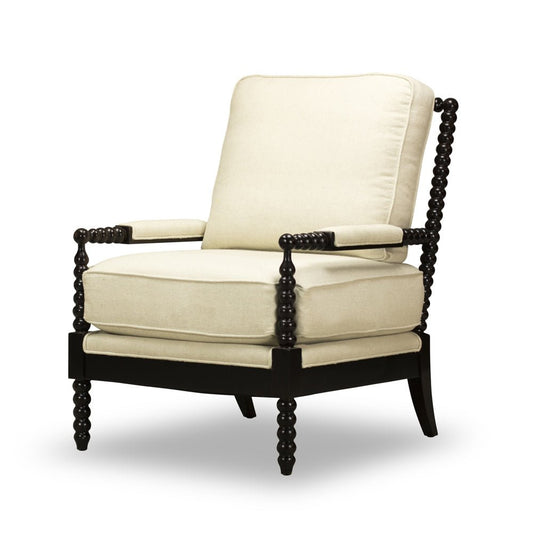 The March Chair In Nancy Linen (Espresso) - The Furnishery
