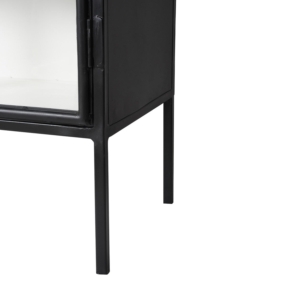 Wade Arched 78" Black Iron and Glass Cabinet - The Furnishery