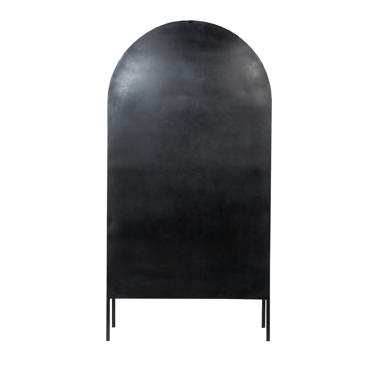 Wade Arched 78" Black Iron and Glass Cabinet - The Furnishery