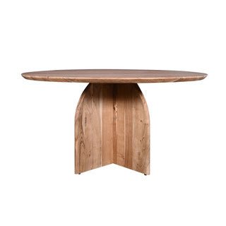 X-Base Round Dining Table - Natural - The Furnishery