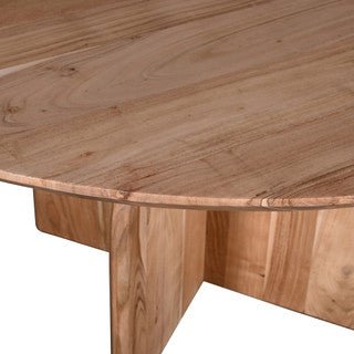 X-Base Round Dining Table - Natural - The Furnishery